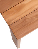 Tulum Teak Wood Contemporary Natural Teak Outdoor Patio Dining Table - 108.5" W x 40" D x 30" H