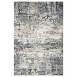 5'x8' Ivory Teal Machine Woven Abstract Splatter Indoor Area Rug