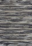 6' x 9' Grey Abstract Wood Design Indoor Area Rug