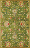 5'x8' Emerald Green Hand Tufted Traditional Floral Indoor Area Rug