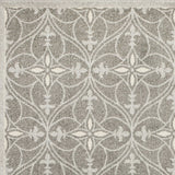 2'x4' Grey Machine Woven UV Treated Ogee Indoor Outdoor Accent Rug