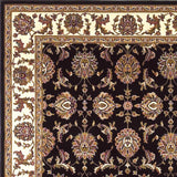 2'x3' Black Ivory Machine Woven Floral Traditional Indoor Accent Rug