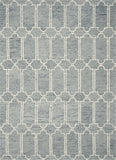 2'x4' Slate Blue Hand Tufted Geometric Indoor Accent Rug