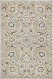 3'x5'' Beige Grey Machine Woven UV Treated Floral Traditional Indoor Outdoor Area Rug