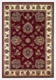 2' x 8' Red or Ivory Floral Bordered Runner Rug