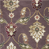 2' x 8' Plum Floral Traditional Runner Rug