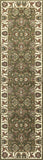 2' x 8' Green or Ivory Traditional Runner Rug