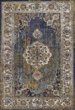 3' x 5' Navy Traditional Bordered Area Rug