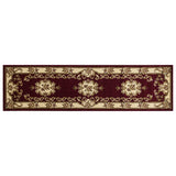 2' x 8' Red or Ivory Medallion Runner Rug