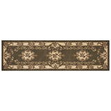 2' x 8' Green or Ivory Medallion Runner Rug