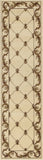 2' x 8' Ivory Fleur de Lis Runner Rug