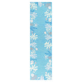 2' x 7' Sea Blue Costal Runner Rug