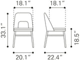 English Elm EE2828 100% Polyester, Rubberwood Scandinavian Commercial Grade Dining Chair Set - Set of 2 Gray, Black 100% Polyester, Rubberwood