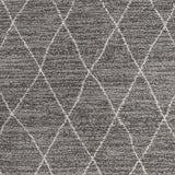 3' x 5' Grey Diamond Pattern Area Rug