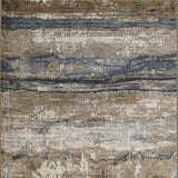 2' x 7' Ivory or Blue Landscape Viscose Runner Rug