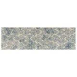 2' x 7' Ivory or Blue Ancient Viscose Runner Rug