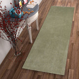 8' Sage Plain Runner Rug