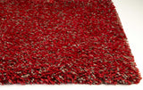 3' x 5' Red Heather Plain Area Rug
