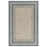 5' x 8' Grey or Denim Bordered UV Treated Area Rug