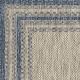 5' x 8' Grey or Denim Bordered UV Treated Area Rug