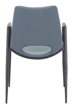 Zuo Modern Desi 100% Polyurethane, Plywood, Steel Modern Commercial Grade Dining Chair Set - Set of 2 Gray, Black 100% Polyurethane, Plywood, Steel