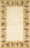 3'x5' Ivory Hand Tufted Bordered Grapevine Indoor