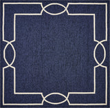 7' Square UV treated Polypropylene Ocean Area Rug