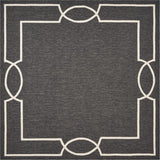 7' Square UV treated Polypropylene Onyx Area Rug