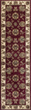 8'x11' Red Ivory Machine Woven Floral Traditional Indoor Area Rug
