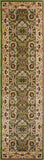 8'x11' Green Taupe Machine Woven Floral Traditional Indoor Area Rug