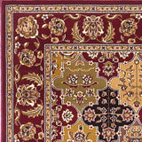 8'x11' Red Machine Woven Traditional Quatrefoil Indoor Area Rug