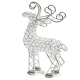 2.5' x 8' x 14' Silver Crystal Reindeer