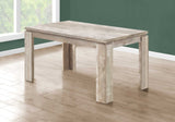 35.5" x 59" x 30.5" Taupe Reclaimed Wood Look Dining Table