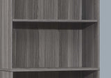 11.75" x 24.75" x 71.25" Grey 5 Shelves Bookcase