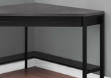 Black and Grey Top Corner Computer Desk