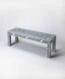 Vivienne Blue Bone Inlay Bench