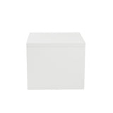 23.63" X 23.63" X 20.08" High Gloss White Lacquered MDF Square Side Table