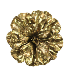 Sagebrook Home Glam Gold Wall Flower 20" 11131-01 Gold Polyresin