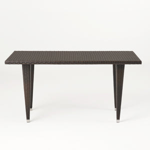 Dominica Multi Brown PE Rectangle Table Noble House