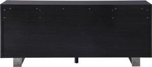 Excel Oak Veneer / Stainless Steel / Engineered Wood Contemporary Grey Oak Veneer Lacquer Sideboard/Buffet - 72" W x 18" D x 31" H