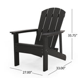 Culver Outdoor Faux Wood Adirondack Chair, Black