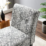 Coco Accent Chair - Gray Damask