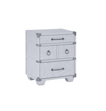 Orchest Transitional/Industrial Nightstand with USB Port (3 Drawer) Frame: Gray 36138-ACME