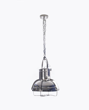15" x 15" x 66" Large Steel Pendant Lamp