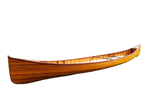 HomeRoots 31.5" X 187.5" X 24" Wooden Canoe With Ribs 364279-HOMEROOTS 364279