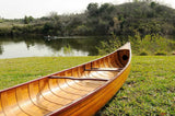 HomeRoots 31.5" X 187.5" X 24" Wooden Canoe With Ribs 364279-HOMEROOTS 364279