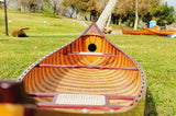 HomeRoots 31.5" X 187.5" X 24" Wooden Canoe With Ribs 364279-HOMEROOTS 364279