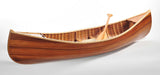 20.25" x 70.5" x 15" Wooden Canoe With Ribs Matte Finish