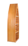 24.5" x 74" x 12.5" Wooden Canoe Wine Shelf
