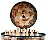 13" x 13" x 20" White Globe 13 inches with Chess Holder